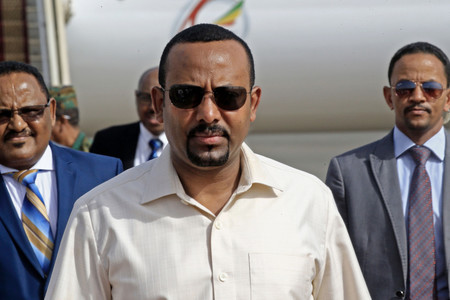 エチオピアのアビー首相＝２０１９年６月、ハルツーム（ＡＦＰ時事）