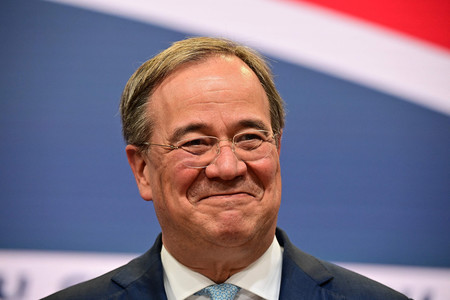 ドイツの保守政党、キリスト教民主同盟(CDU)のラシェット党首=7日、ベルリン(AFP時事)