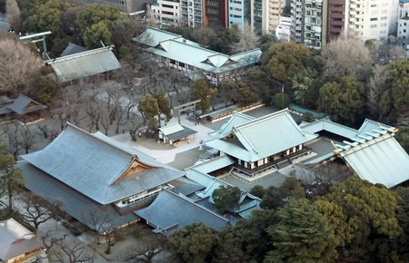 靖国神社の境内全景=東京都千代田区