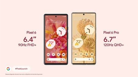 米グーグルの新型スマートフォン「ピクセル6」(左)と、上位機種「ピクセル6 Pro(プロ)」(同社提供・時事)