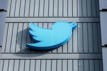 米ツイッター本社のロゴマーク(AFP時事)