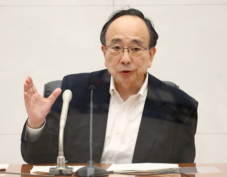 日銀の雨宮正佳副総裁=2021年7月、日銀本店