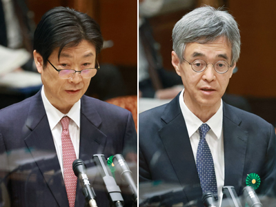 内田真一氏(写真左)と氷見野良三氏