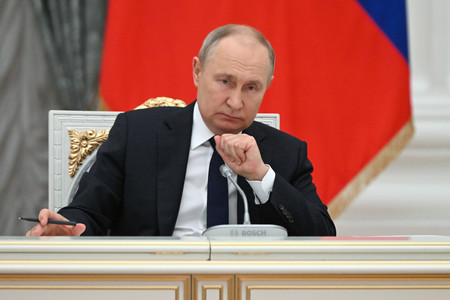 ロシアのプーチン大統領＝１月３１日、モスクワ（ＥＰＡ時事）
