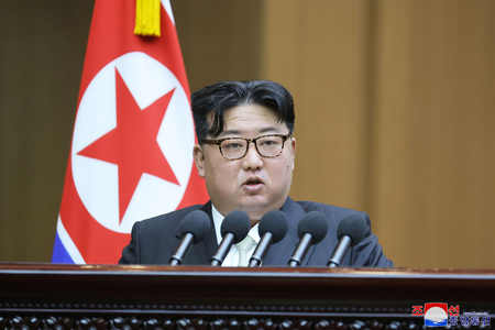 北朝鮮の金正恩朝鮮労働党総書記＝１月１５日、平壌（朝鮮通信・時事）