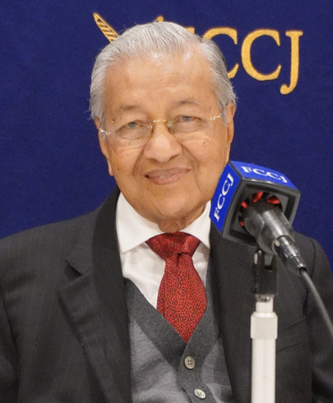 マレーシアのマハティール元首相＝２０２３年５月、東京都千代田区