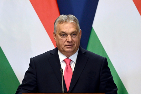 ハンガリーのオルバン首相＝１月１６日、ブダペスト（ＥＰＡ時事）