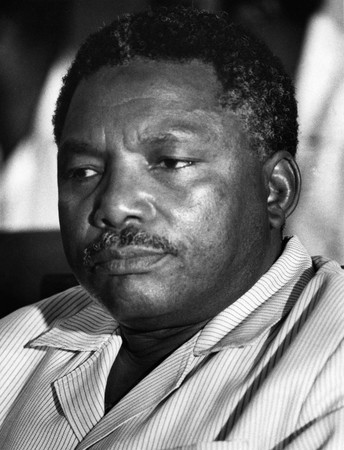 タンザニアのムウィニ元大統領＝１９８５年１０月（ＡＦＰ時事）