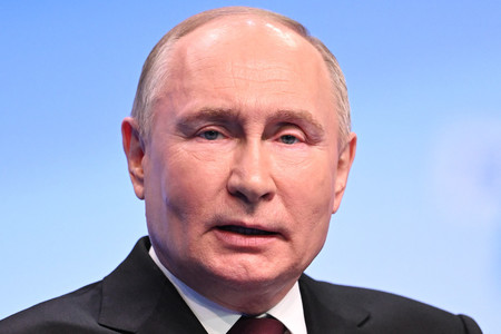 ロシアのプーチン大統領＝１８日、モスクワ（ＡＦＰ時事）
