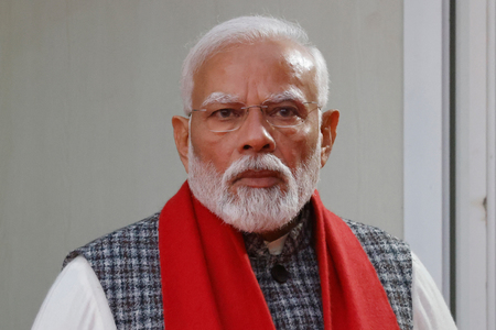 インドのモディ首相＝１月２５日（ＡＦＰ時事）