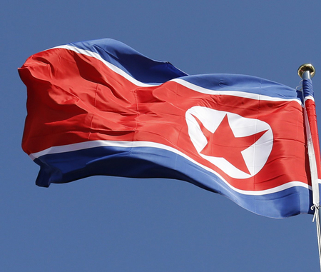 北朝鮮国旗（ＥＰＡ時事）