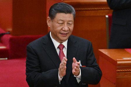 中国の習近平国家主席＝３月１１日、北京（ＡＦＰ時事）