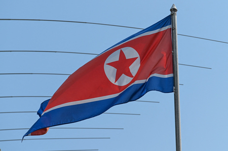 北朝鮮国旗（ＡＦＰ時事）