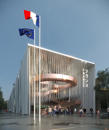 ２０２５年の大阪・関西万博に出展するフランスのパビリオンのイメージ（Ｃ）Ｃｏｌｄｅｆｙ，Ｃａｒｌｏ　Ｒａｔｔｉ　Ａｓｓｏｃｉａｔｔｉ　ｅｔ　ＲＩＭＯＮＤ　Ｊａｐａｎ　ＫＫ