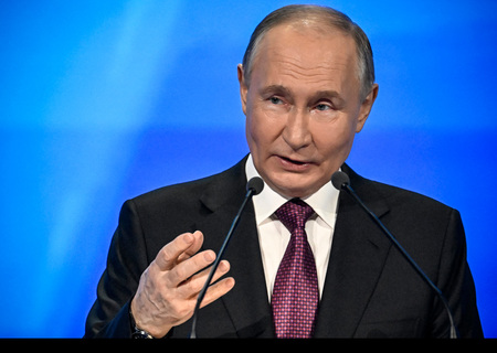 ロシアのプーチン大統領＝４月２５日、モスクワ（ＡＦＰ時事）