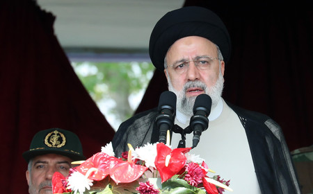 イランのライシ大統領＝４月１７日、テヘラン（ＥＰＡ時事）