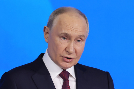 ロシアのプーチン大統領＝７日、サンクトペテルブルク（ＡＦＰ時事）