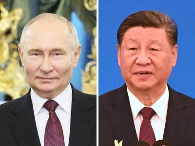 ロシアのプーチン大統領（写真左）と中国の習近平国家主席（いずれもＡＦＰ時事）