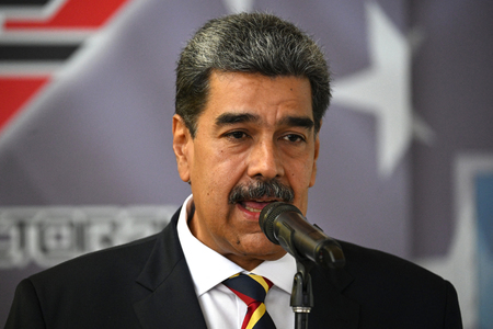 南米ベネズエラのマドゥロ大統領＝６月２０日、カラカス（ＡＦＰ時事）