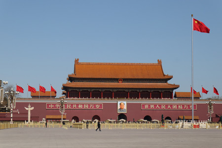 中国・北京の天安門広場＝３月８日