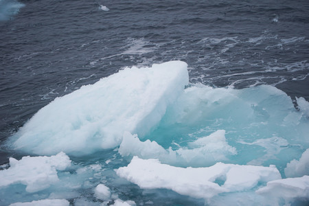 １６日、海洋地球研究船「みらい」から見た北極海の海氷