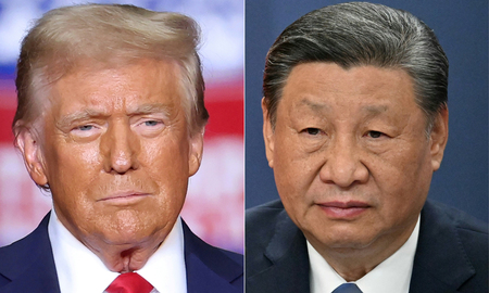 トランプ次期米大統領（写真左）と習近平中国国家主席（ＡＦＰ時事）