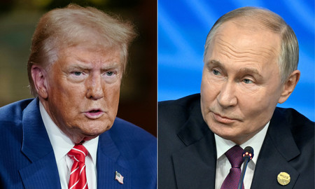 トランプ次期米大統領（左）とロシアのプーチン大統領（ＡＦＰ時事）