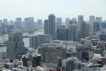 東京都中央区のタワーマンションから望む町並み（資料写真）