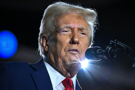 トランプ米大統領=25日、ネバダ州ラスベガス(AFP時事)