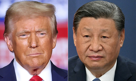 トランプ米大統領（写真左）と中国の習近平国家主席（ＡＦＰ時事）