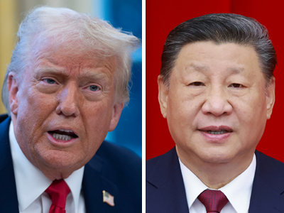 トランプ米大統領（写真左）と中国の習近平国家主席（いずれもＥＰＡ時事）