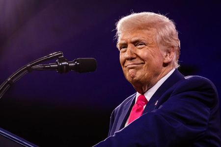 トランプ米大統領＝２２日、メリーランド州（ＥＰＡ時事）