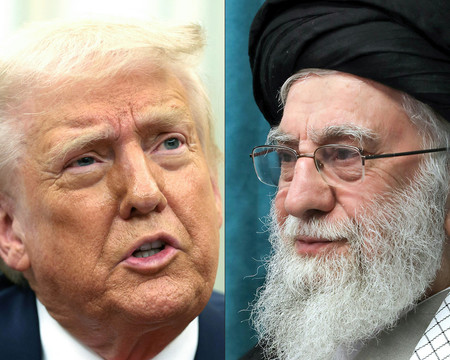 トランプ米大統領（左）とイラン最高指導者ハメネイ師（ＡＦＰ時事）