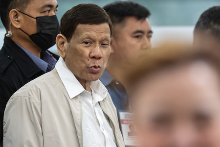 フィリピンのドゥテルテ前大統領＝２０２４年１１月、マニラ首都圏ケソン市（ＥＰＡ時事）