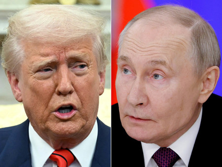 トランプ米大統領（左）とロシアのプーチン大統領（ＡＦＰ時事）