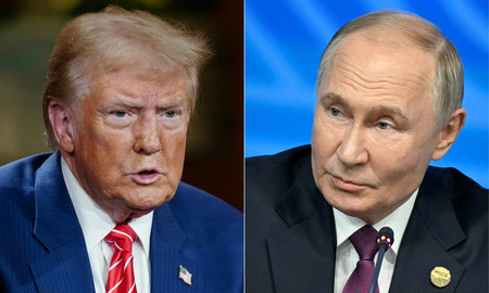 トランプ米大統領（左）とロシアのプーチン大統領（ＡＦＰ時事）