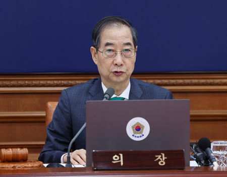 韓国の韓悳洙首相＝１８日、ソウル（ＥＰＡ時事）