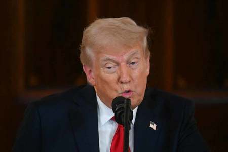 トランプ米大統領＝４月３０日、ワシントン（ＡＦＰ時事）