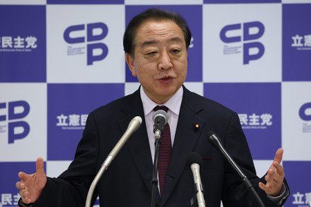 記者会見する立憲民主党の野田佳彦代表=2日、国会内