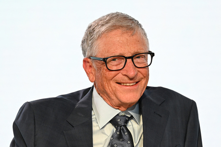 米マイクロソフト共同創業者のビル・ゲイツ氏=5日、シンガポール(AFP時事)