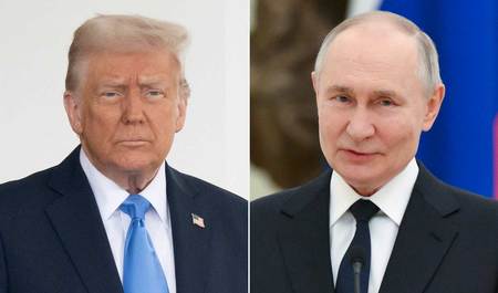 写真左からトランプ米大統領とプーチン・ロシア大統領(AFP時事)