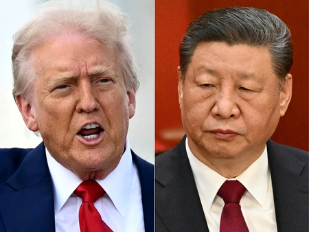 トランプ米大統領(写真左)と中国の習近平国家主席(AFP時事)