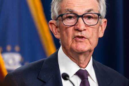 米連邦準備制度理事会(FRB)のパウエル議長=7日、ワシントン(EPA時事)