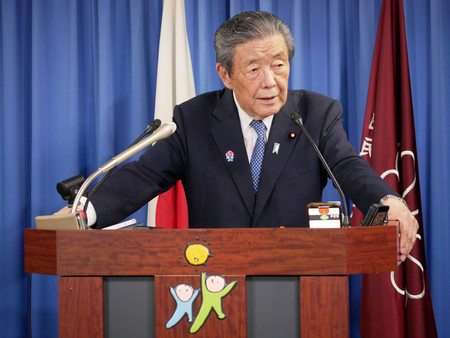 自民党の森山裕幹事長=12日、東京・永田町の同党本部