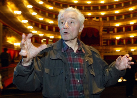 ロシアのバレエ振付家ユーリー・グリゴロービッチさん=2002年4月、モスクワ(AFP時事)