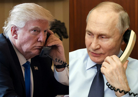トランプ米大統領(左)とロシアのプーチン大統領(AFP時事)