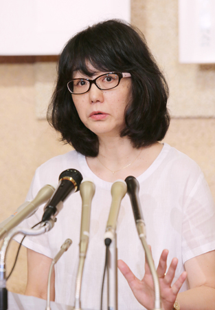 川上弘美さん＝２０１６年７月、東京都中央区