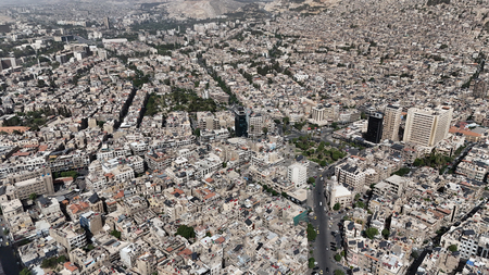 シリアの首都ダマスカス中心市街地=14日(EPA時事)