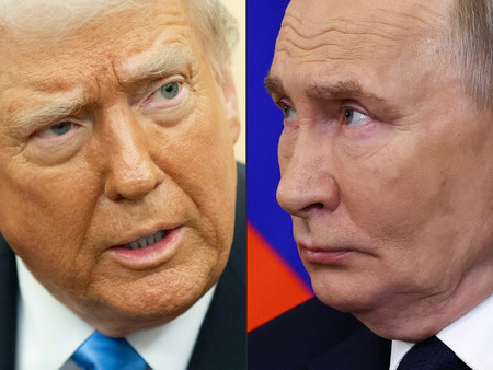 トランプ米大統領(左)とロシアのプーチン大統領(AFP時事)