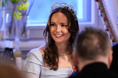 ノルウェー皇太子夫妻の長女イングリッド・アレクサンドラ王女=4月8日、オスロ(EPA時事)
